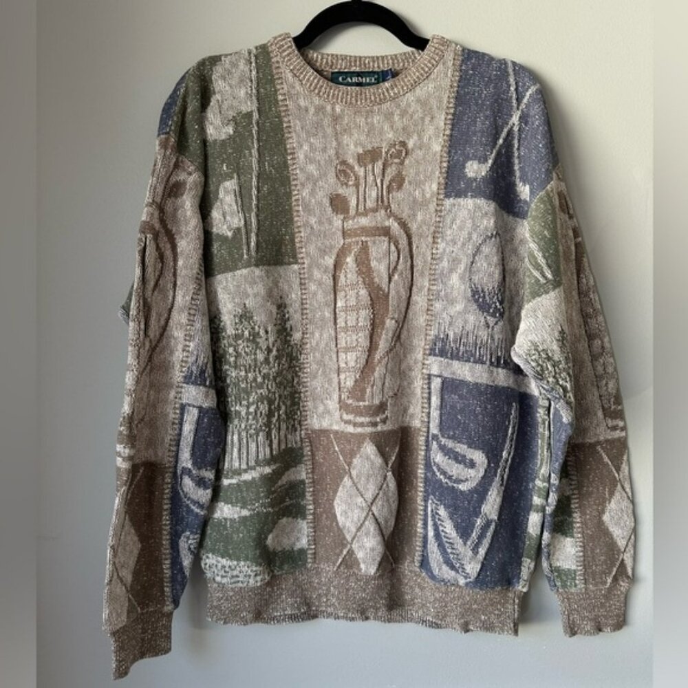 Carmel men’s golf sweater vintage size large